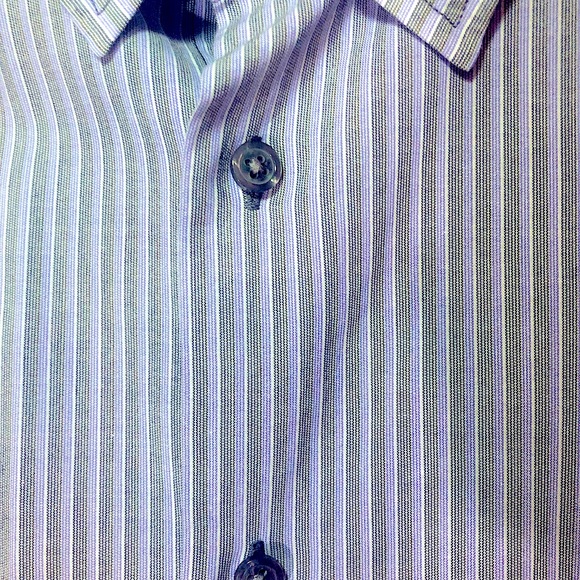 John Varvatos striped button down shirt. Play or Pro, M or F. A standout. XL - Picture 2 of 9